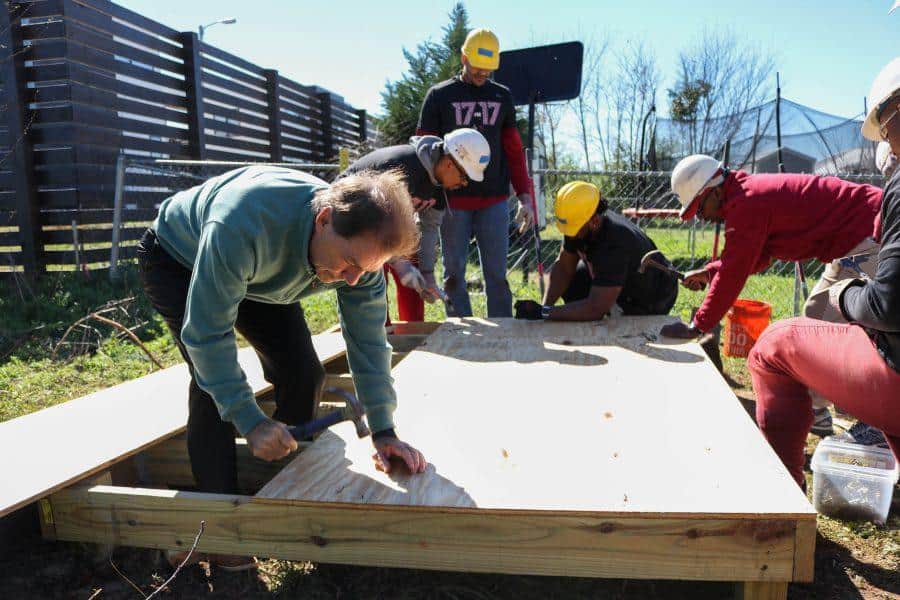 Alabama football spends Saturday building house for Habitat for Humanity