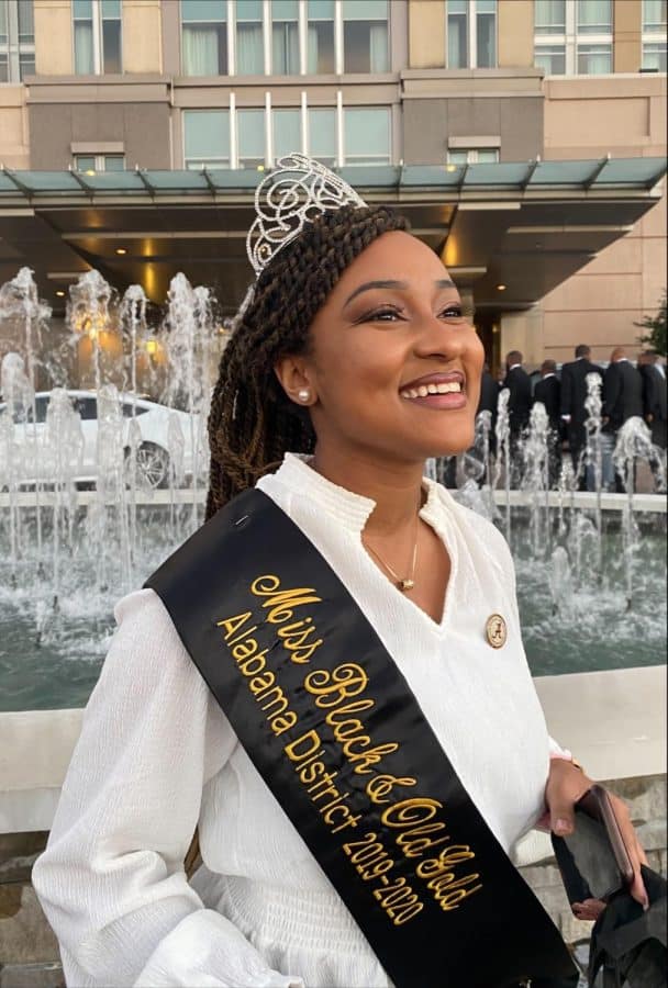 Farrah Sanders wins Miss Black and Old Gold.
